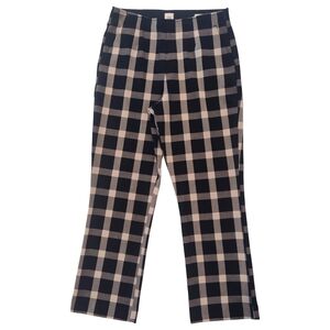 Gap Flare Crop Pants Size 6 Hi-Rise Black Plaid Buffalo Check Stretch